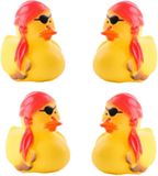 Krüger & Gregoriades Canard de bain - 4 pièces - Pirate Jack - 5 cm - Jouets de bain