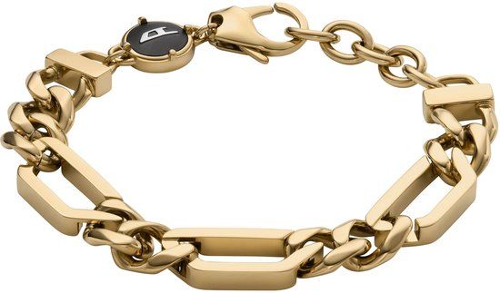 Diesel DX1471710 Steel Heren Armband Goudkleurig 18 cm