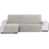 ECOMMERC3 Chaise longue-bankovertrek met elastische elastieken voor chaise longue, links/rechts, chaise bankhoes in natuur/linnen, verstelbaar en veelzijdig, voor chaise longue-banken, volledige