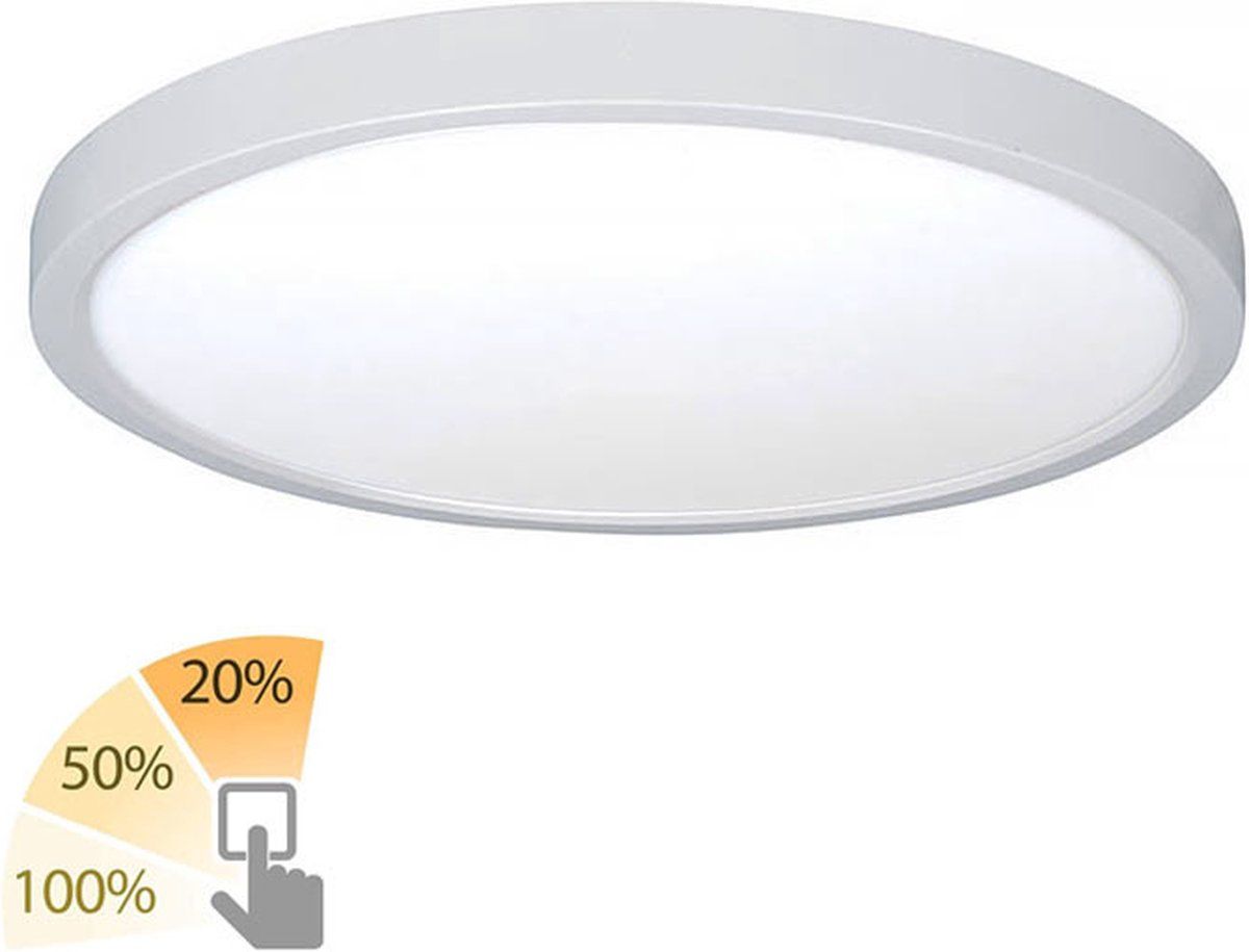 HighLight - Plafondlamp Piatto Ø 44,5 cm 3 step DIM wit