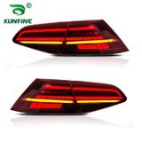 KUNFINE Volkswagen VW Golf 7 Mk7 Golf 7.5 Mk7.5 2013-2020 LED Achterlichten met Lopende Water Effect Remlicht