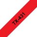 Brother TX-431 ruban d'imprimante d'étiquettes Noir sur rouge