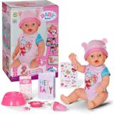 BABY BORN Emma, poupée en tissu articulée, 43 cm, avec 10 fonctions et 10 accessoires, yeux magiques, fonctionne sans piles, convient aux enfants à partir de 3 ans