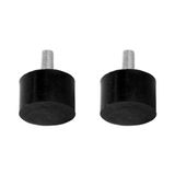 cyclingcolors 2x Silentblock rubberen buffer schokdempers schroefdraad auto motorfiets tractor aanhanger elastische bussen rubber, mannelijk vol M6 x 20 mm 25 x 17 mm