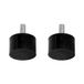 cyclingcolors 2x Silentblock rubberen buffer schokdempers schroefdraad auto motorfiets tractor aanhanger elastische bussen rubber, mannelijk vol M6 x 20 mm 25 x 17 mm