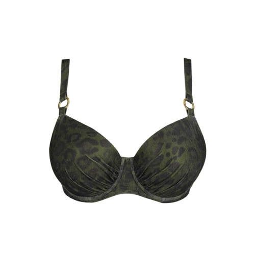PrimaDonna Swim Ratjada Voorgevormde Balconette Bikini Top 4014416 Jungle Jaguar - Maat EU 80E