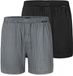 Schiesser Boxershorts set van 2 jersey uni patroon - Boxershorts multipack Heren Onderbroek - zwart, grijs