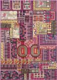 Safavieh Boho Chic Geweven Vloerkleed voor Binnen, Monaco Collectie, MNC212, in Roze & Multi, 122 X 170 cm