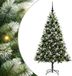 vidaXL Kunstmatige Scharnierende Kerstboom met Gevlokte Sneeuw Warmwit