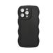 CLIPPER GUARDS Vloeibare siliconen beschermhoes compatibel met iPhone 12 Pro Max, Full Body Screen Beschermhoes voor Camera Schokbestendig, Slim Phone Case, 6,7 inch zwart