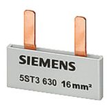 Siemens 5ST3635 Rail de distribution mâle, connexion 16 mm² : 9X (1 phase+HS/FS) contact de sécurité Rail à broches 10 pièce(s)
