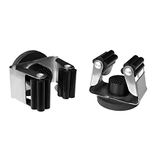 Magnetische Mop Bezem Houder Wandmontage, 2 stuks Beweegbare Wandgemonteerde Bezem Clip Mop Grippers, Geen Boren Magnetische Bezem Mop Rack Hanger voor Thuis, Badkamer, Keuken, Garage, Tuin (Zilver)