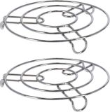 Gerimport Dessous de casseroles - 3x pièces - métal - D19 cm - dessous de casseroles