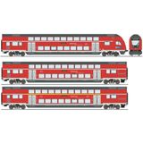 6220144 Roco 6220144 H0 3-delige set dubbeldekswagons van de DB AG