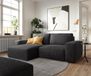 DELIFE Hoeksofa Lanzo microvezel noir 230x155 cm
