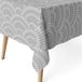 ECOMMERC3 Vlekafstotend tafelkleed voor rechthoekige tafel, afmeting 220 x 140 cm, vuilafstotend tafelkleed, extra zacht en waterdicht, grijs