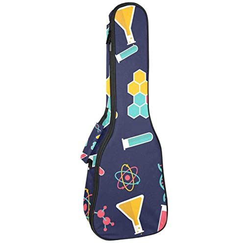 Mersov Concert Ukelele Rugzak, Heavy Duty Ukulele Case Bag met Opslag, Sopraan Concert Tenor Ukelele 10 MM Gewatteerde Tas Experiment Container Donkerblauw