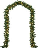 Nordlandia Guirlande avec éclairage - Décoration de Noël - 500CM - Guirlande de Noël - Décoration de Noël - 110 LED - Vert - Secteur