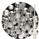 Decoris Kaemingk B.V. Kerstversiering kunststof kerstballen met glazen piek zilver 6-8-10 cm pakket van 39x stuks