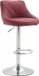 OutdoorMatch Tabouret de bar Lukas Bordeaux imitation cuir chrome