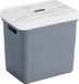 Sunware Boîte de rangement - panier - bleu foncé - 25 Litres - plastique - avec couvercle couleur bois