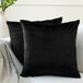 Encasa Homes VELVET Cushion Covers 2pc Set (40 x 40 cm) - Zwart