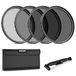 Neewer 82 mm ND-lensfilterset: ND2, ND4, ND8, ND16, lensreinigingspen, filtertas, neutral-density-filter en accessoireset, compatibel met Canon, Nikon, Sony, Panasonic, DSLR-camera's met