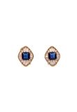 NAEMI Oorbellen Rose Gold Navy Kristal Vrouwen