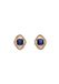 NAEMI Oorbellen Rose Gold Navy Kristal Vrouwen