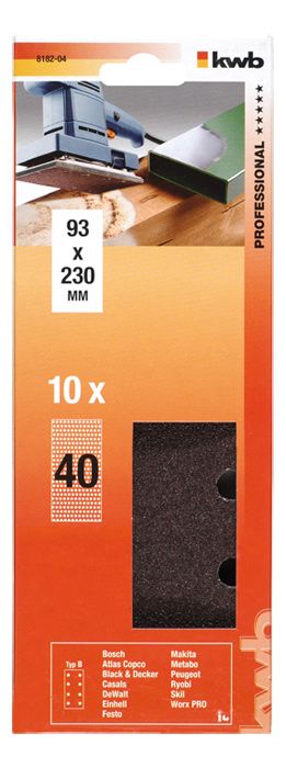 kwb 818204 Schuurpapier 10 stuks bruin