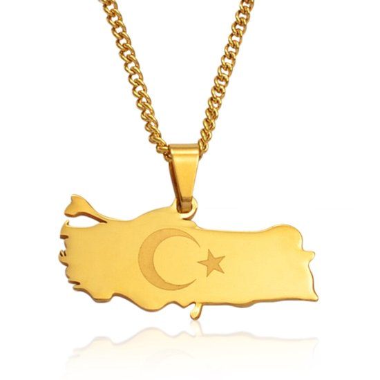LGT JWLS LGT Jewels Heren Ketting Edelstaal Turkije Goudkleurig