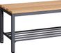 Furni24 Garderobebank met schoenenrek 100 cm antraciet