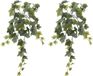 Louis Maes plante artificielle avec feuilles plante suspendue lierre - 2x - vert - 58 cm - plantes grimpantes