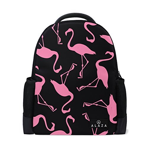 My Daily Mijn dagelijkse roze Flamingo zwarte rugzak 14 Inch Laptop Daypack Bookbag voor Travel College School