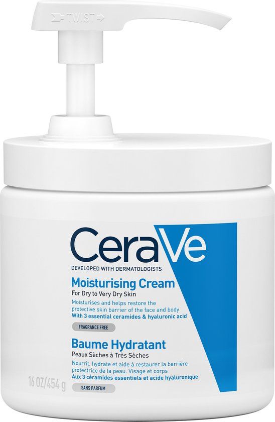 CeraVe Hydraterende Crème - 454ml - Pompje - Voor Droge tot Zeer Droge Huid