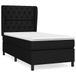VidaXL Boxspringbed met matras, noir, 80x200 cm, stof