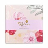 Accentra Relax Badset, cadeauset voor dames, met lichaamsboter 100 ml, 100 g zeep, 90 ml handcrème en 80 g badbom, Wellness cadeauset in rood, beige