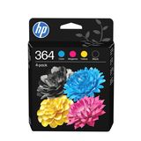 HP 364 Original Ink Cartridges - Black, Cyan, Magenta, Yellow - 4 Pack