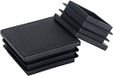 Lumeiy Pack van 20 buisstoppen 40 x 40 mm, lamellenstop kunststof zwart buispluggen voor buisafdekkingen