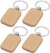 Merkloos DIY Sleutelhanger hout - 10x - 8 cm