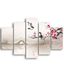 Homemania Wandafbeelding, vlinders, 5 dieren per woonkamer, meerkleurig, 95 x 0,3 x 60 cm, HM205MDF099, MDF