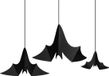 Merkloos / Sans marque Partydeco Sp. Z O. O. 3x Zwarte vleermuizen hangdecoraties van papier - Halloween feestartikelen/versiering