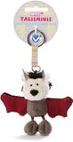 NICI Bat 7cm Talisminis – Knuffel vleermuishanger met sleutelhanger voor lanyard, sleutelhanger, sleutelhanger & sleutelhanger – Tashanger met boodschap