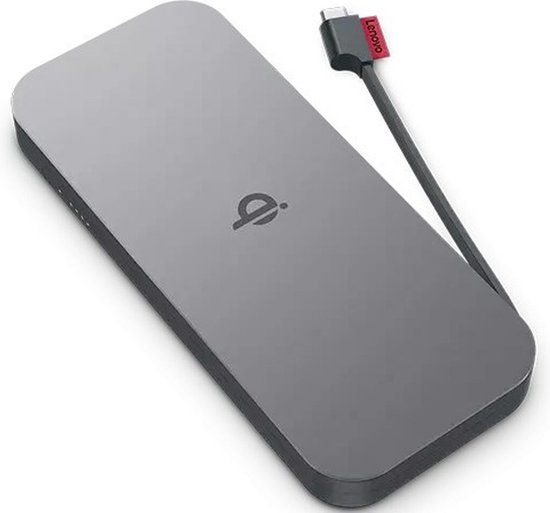 Lenovo Go Wireless Power Bank - 10000 mAh - Grijs