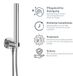 Ensemble de douche - Douche à main en chrome avec support et tuyau flexible