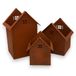 UNUS® Lichthuisjes metaal set van 3 roest
