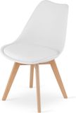 Viking Choice MARK Eetkamerstoel eco leer beuken poten wit