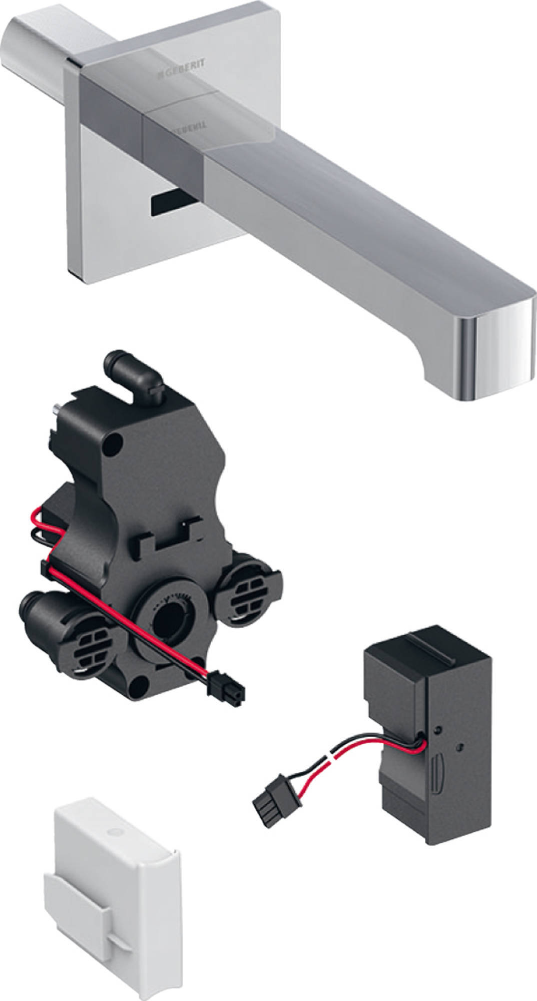 Geberit Brenta elektronische wandwastafelkraan koud voor netvoeding 17cm chroom 116.271.21.1