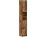 vidaXL Badkamerkast met Open Plank UTRECHT Oud hout 30 x 31 x 187 cm