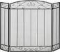 HOMCOM Écran de cheminée - Métal - 105x1,6x80,5cm - Noir